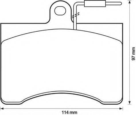 BENDIX 571895B Комплект тормозных колодок, дисковый тормоз