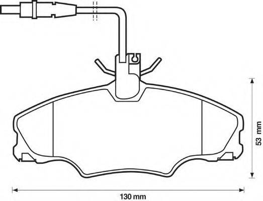 BENDIX 571897B Комплект тормозных колодок, дисковый тормоз