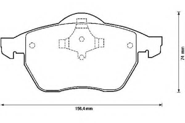 BENDIX 571900B Комплект тормозных колодок, дисковый тормоз