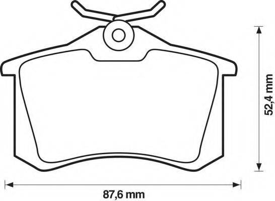 BENDIX 571906B Комплект тормозных колодок, дисковый тормоз