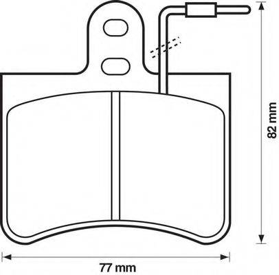 BENDIX 571907B Комплект тормозных колодок, дисковый тормоз