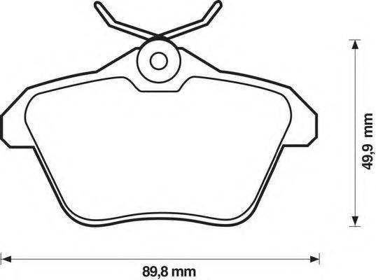 BENDIX 571908B Комплект тормозных колодок, дисковый тормоз