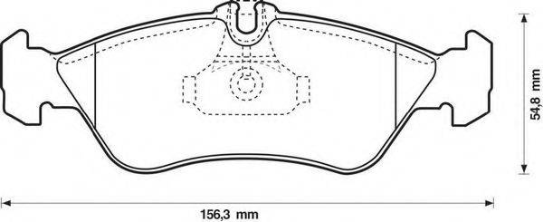 BENDIX 571910B Комплект тормозных колодок, дисковый тормоз