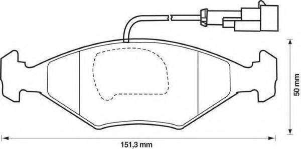 BENDIX 571917B Комплект тормозных колодок, дисковый тормоз