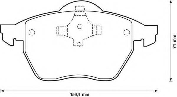 BENDIX 571921B Комплект тормозных колодок, дисковый тормоз