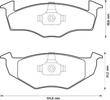 BENDIX 571939B Комплект тормозных колодок, дисковый тормоз