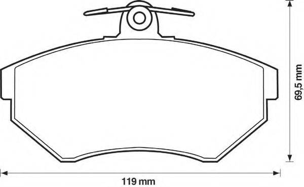 BENDIX 571955B Комплект тормозных колодок, дисковый тормоз