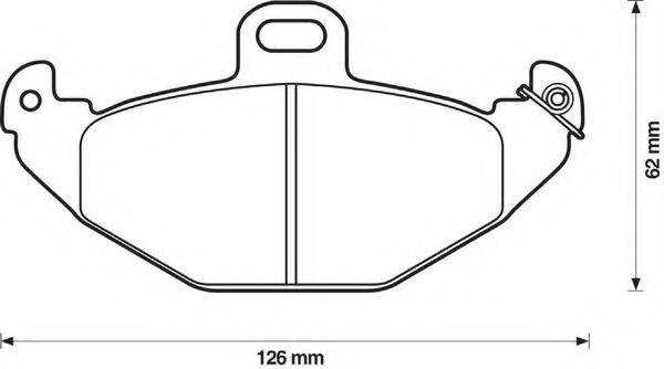 BENDIX 571963B Комплект тормозных колодок, дисковый тормоз