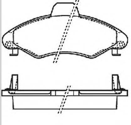 BENDIX 571964X Комплект тормозных колодок, дисковый тормоз