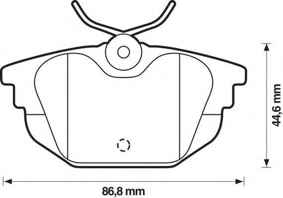 BENDIX 571979B Комплект тормозных колодок, дисковый тормоз