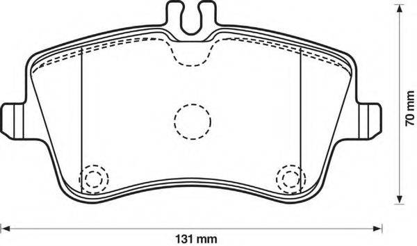 BENDIX 571986B Комплект тормозных колодок, дисковый тормоз