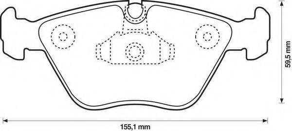 BENDIX 571994B Комплект тормозных колодок, дисковый тормоз