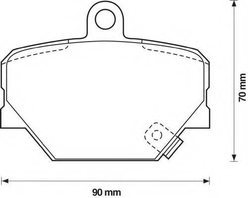 BENDIX 571995B Комплект тормозных колодок, дисковый тормоз