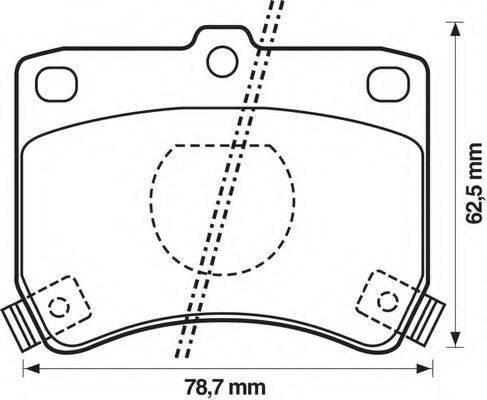 BENDIX 572100B Комплект тормозных колодок, дисковый тормоз