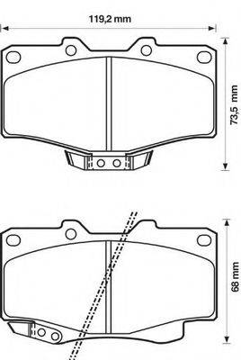 BENDIX 572140B Комплект тормозных колодок, дисковый тормоз