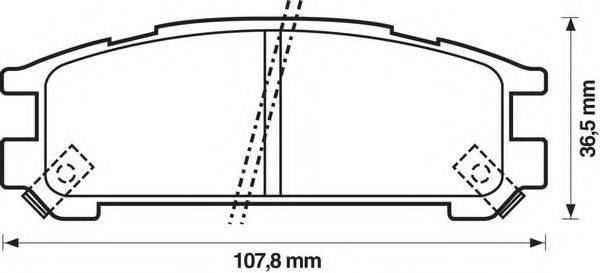 BENDIX 572197B Комплект тормозных колодок, дисковый тормоз