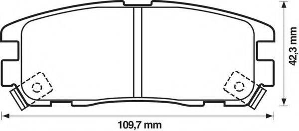 BENDIX 572221B Комплект тормозных колодок, дисковый тормоз