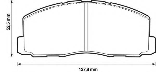 BENDIX 572295B Комплект тормозных колодок, дисковый тормоз