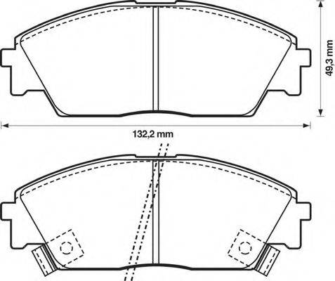 BENDIX 572330B Комплект тормозных колодок, дисковый тормоз