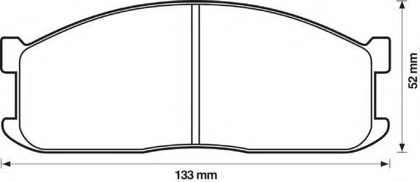 BENDIX 572331B Комплект тормозных колодок, дисковый тормоз