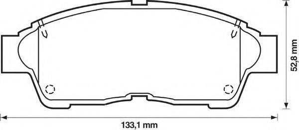 BENDIX 572333B Комплект тормозных колодок, дисковый тормоз