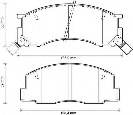 BENDIX 572342B Комплект тормозных колодок, дисковый тормоз