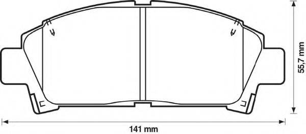 BENDIX 572357B Комплект тормозных колодок, дисковый тормоз