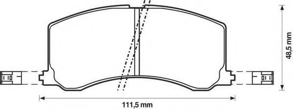 BENDIX 572399B Комплект тормозных колодок, дисковый тормоз