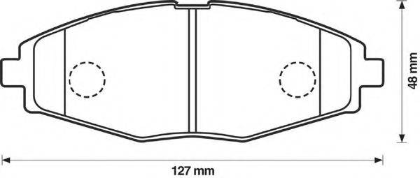 BENDIX 572402B Комплект тормозных колодок, дисковый тормоз