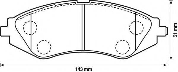 BENDIX 572403B Комплект тормозных колодок, дисковый тормоз