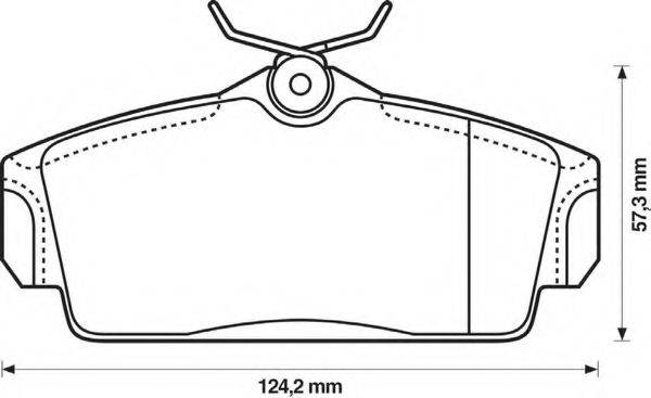 BENDIX 572422B Комплект тормозных колодок, дисковый тормоз