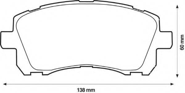 BENDIX 572423B Комплект тормозных колодок, дисковый тормоз