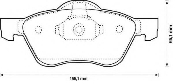 BENDIX 572431B Комплект тормозных колодок, дисковый тормоз