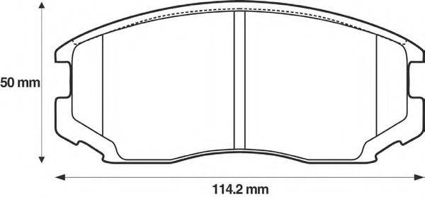 BENDIX 572441B Комплект тормозных колодок, дисковый тормоз