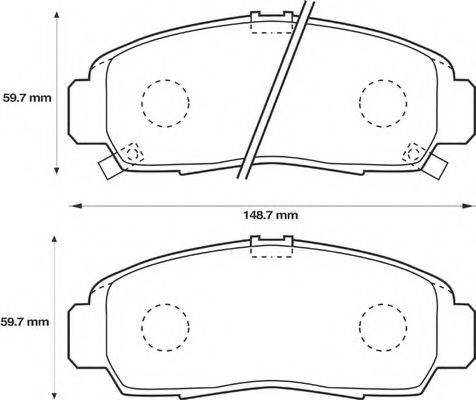 BENDIX 572449B Комплект тормозных колодок, дисковый тормоз