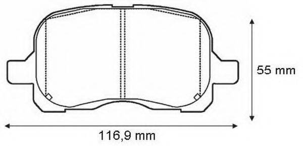 BENDIX 572468B Комплект тормозных колодок, дисковый тормоз