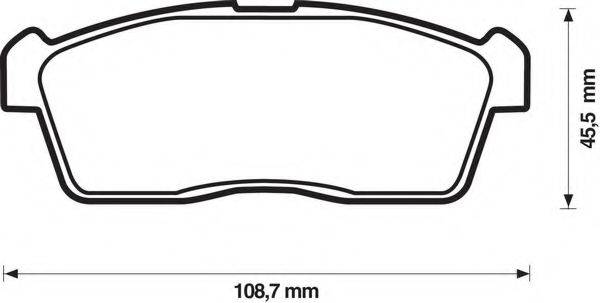 BENDIX 572471B Комплект тормозных колодок, дисковый тормоз