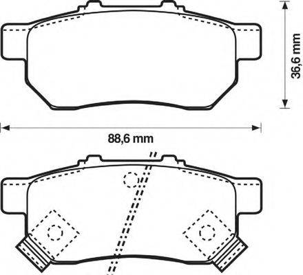 BENDIX 572473B Комплект тормозных колодок, дисковый тормоз