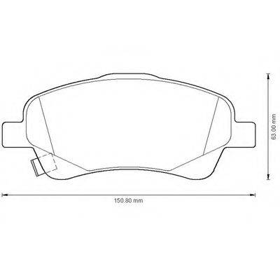 BENDIX 572485B Комплект тормозных колодок, дисковый тормоз