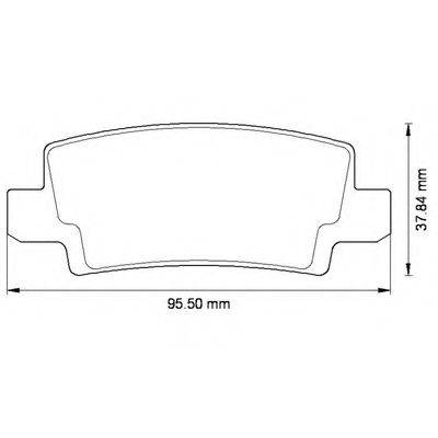 BENDIX 572492B Комплект тормозных колодок, дисковый тормоз