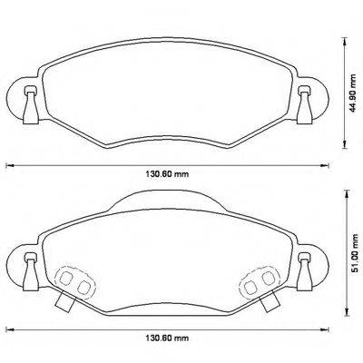 BENDIX 572510B Комплект тормозных колодок, дисковый тормоз