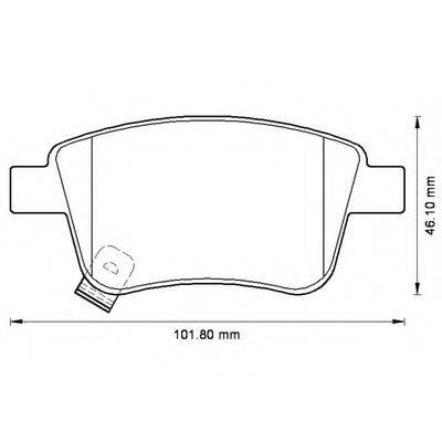 BENDIX 572516B Комплект тормозных колодок, дисковый тормоз