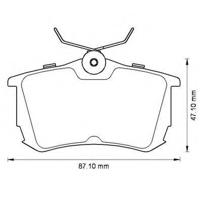 BENDIX 572520B Комплект тормозных колодок, дисковый тормоз