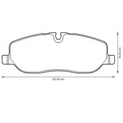 BENDIX 572521B Комплект тормозных колодок, дисковый тормоз