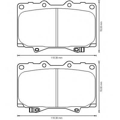 BENDIX 572528B Комплект тормозных колодок, дисковый тормоз