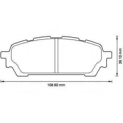 BENDIX 572529B Комплект тормозных колодок, дисковый тормоз