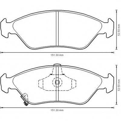 BENDIX 572531B Комплект тормозных колодок, дисковый тормоз