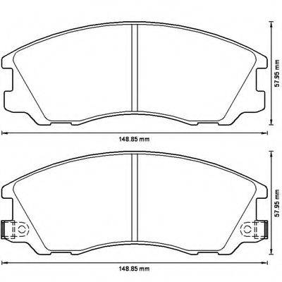 BENDIX 572540B Комплект тормозных колодок, дисковый тормоз