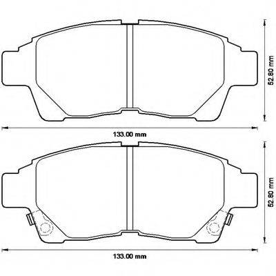 BENDIX 572543B Комплект тормозных колодок, дисковый тормоз