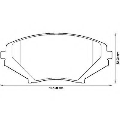 BENDIX 572555B Комплект тормозных колодок, дисковый тормоз